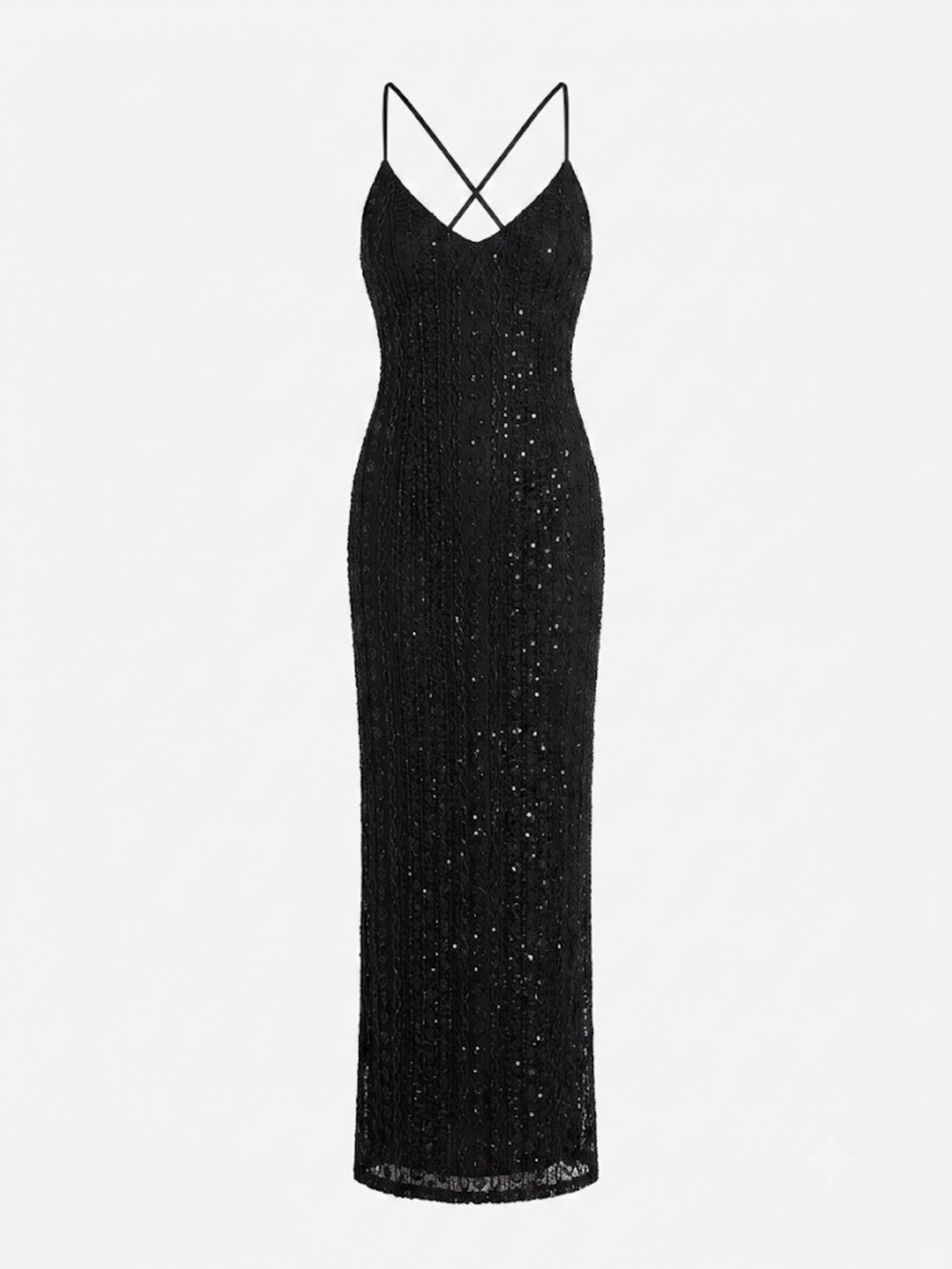 Vintage Basix II Black Beaded 100% Viscose Evening Gown - Size 8